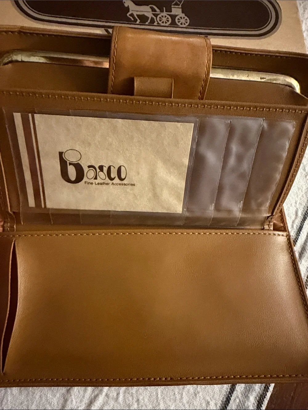 Classic Tan Leather Women’s Wallet with Snap Flap